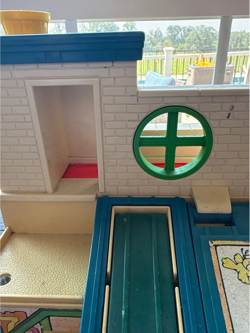 Vintage Play Family Fisher Price Sesame Street Clubhouse Playset Toy  1977 #937